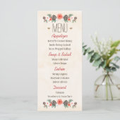  Bloemen Kerst Pine Kegeltje Trouwmenu Menu (Staand voorkant)