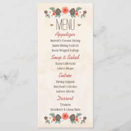  Bloemen Kerst Pine Kegeltje Trouwmenu Menu