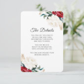  Bloemen Kerstbruiloft Details Informatiekaartje (Staand voorkant)