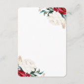  Bloemen Kerstbruiloft Details Informatiekaartje (Achterkant)