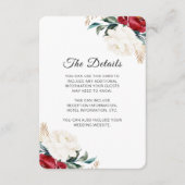  Bloemen Kerstbruiloft Details Informatiekaartje (Voorkant)