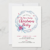 Bloemen Kerstfeest / Kerstfeest Uitnodiging (Voorkant)