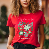 Bloemen Kerstfeest T-shirt