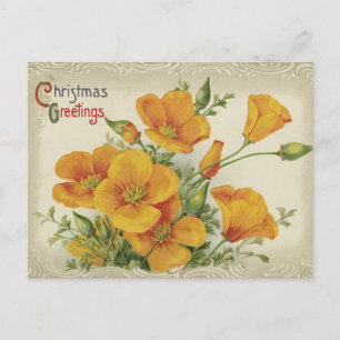  Bloemen Kerstgroeten Briefkaart