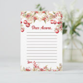 Bloemen Kerstmis Capsule Note Bericht Kaart (Staand voorkant)