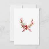 Bloemen Kerstmis Capsule Note Bericht Kaart (Achterkant)