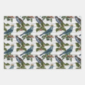 bloemen kerstmis inpakpapier vel (Voorkant)