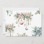 Bloemen Kerstmis Verjaardagsfeest Dank u kaart (Achterkant)