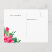 Bloemen Kerstmis winter bewegende aankondiging (Achterkant)