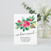 Bloemen Kerstmis winter bewegende aankondiging (Staand voorkant)