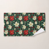 Bloemen kerstpatroon bad handdoek (Handdoek)