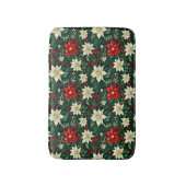 Bloemen kerstpatroon badmat (Voorkant Verticaal)