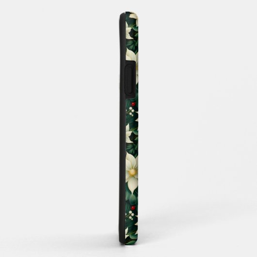 Bloemen kerstpatroon Case-Mate iPhone case (Achterkant/rechts)