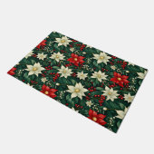 Bloemen kerstpatroon deurmat (Schuin)