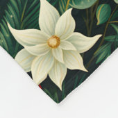 Bloemen kerstpatroon fleece deken (Hoek)