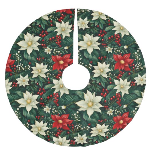 Bloemen kerstpatroon kerstboom rok (Voorkant)