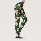 Bloemen kerstpatroon leggings (Rechts)