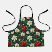 Bloemen kerstpatroon schort (Voorkant)