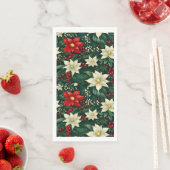 Bloemen kerstpatroon servet (Insitu)