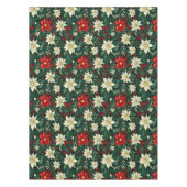 Bloemen kerstpatroon tafelkleed (Voorkant)