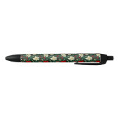 Bloemen kerstpatroon zwarte inkt pen (Bodem)