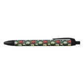 Bloemen kerstpatroon zwarte inkt pen (Bovenkant)