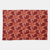 Bloemen Kerstvakantie Red Poinsettia Theedoek (Horizontaal)