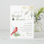 Bloemen Kerstwinter Vrolijk klein Vrijgezellenfees Kaart (Staand voorkant)