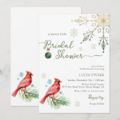 Bloemen Kerstwinter Vrolijk klein Vrijgezellenfees Kaart (Voorkant / Achterkant)