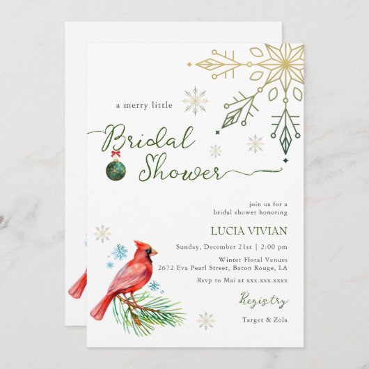 Bloemen Kerstwinter Vrolijk klein Vrijgezellenfees Kaart (Voorkant / Achterkant)