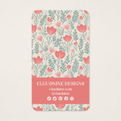 Bloemen Ketting Oorbel Roze Sieraden Display Kaart (Achterkant)