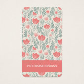 Bloemen Ketting Oorbel Roze Sieraden Display Kaart (Voorkant)