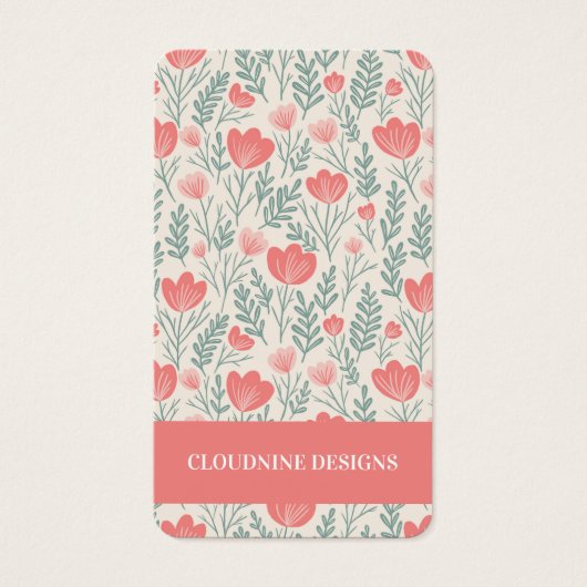 Bloemen Ketting Oorbel Roze Sieraden Display Kaart (Voorkant)