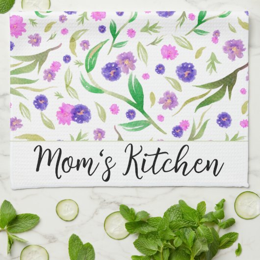 Bloemen Keuken Gift voor Mam Theedoek (Gevouwen)