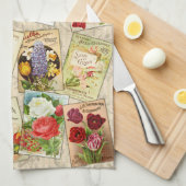 bloemen keukenhanddoeken (Quarter Fold)