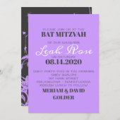 BLOEMEN KIND Bar Bat Mitzvah Uitnodiging (Voorkant / Achterkant)