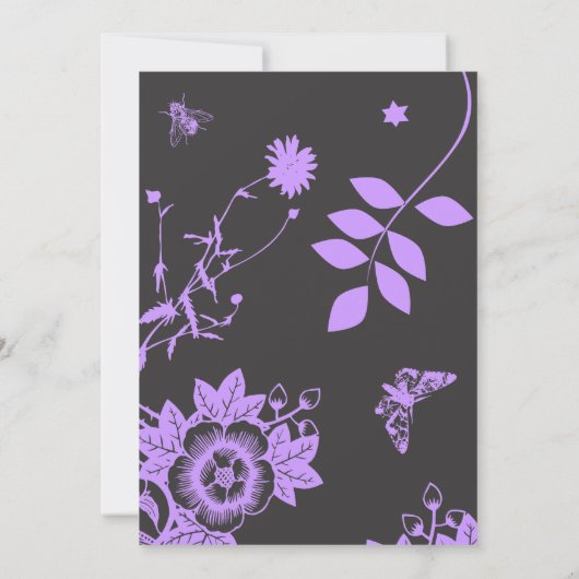 BLOEMEN KIND Bar Bat Mitzvah Uitnodiging (Achterkant)