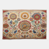 Bloemen Kind Folk Art Keuken Handdoek (Horizontaal)