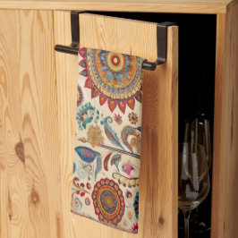 Bloemen Kind Folk Art Keuken Handdoek