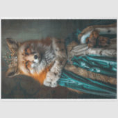 Bloemen King Fox Decoupage Tissuepapier (Voorkant)