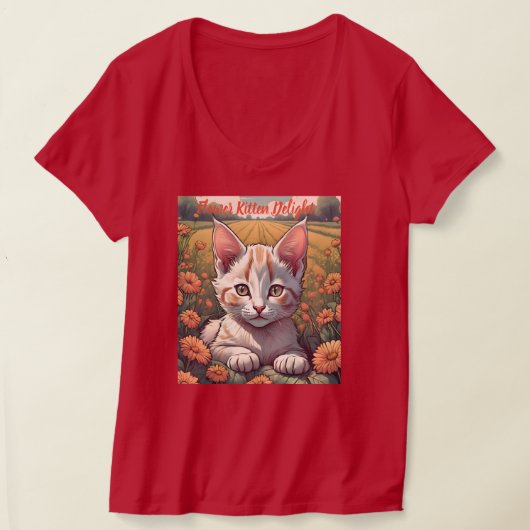 Bloemen Kitten T-shirt (Laagn)