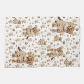 Bloemen Kittens Keuken Handdoek (Horizontaal)