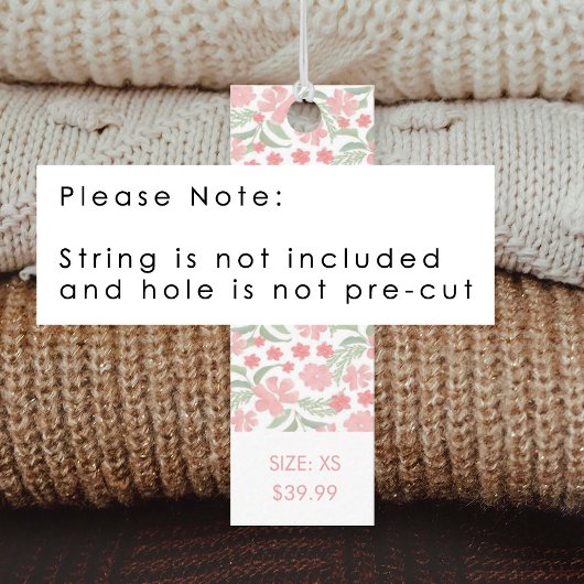 Bloemen Kledinglabel Hang Label