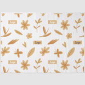  Bloemen Klein Bedrijf Logo Verpakkingsdocument Tissuepapier (Voorkant)