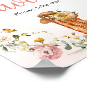 Bloemen kleine cowgirl Baby shower gunsten Poster (Hoek)