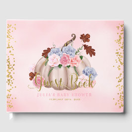 Bloemen Kleine Pompoen Meisje Baby shower Baby sho Gastenboek