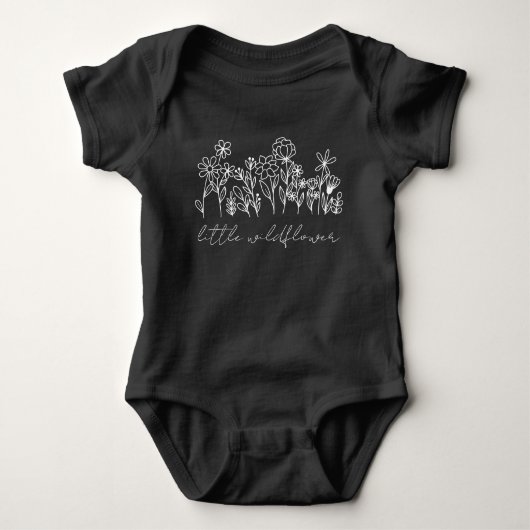Bloemen Kleine Wildflower Baby Romper (Voorkant)