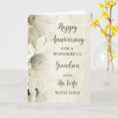 Bloemen Kleinzoon & Vrouw Jubileum Kaart (Gele Bloem)