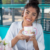 Bloemen Kleur Gift voor Nieuwe Moms Mama Heeft Kof Tweekleurige Koffiemok