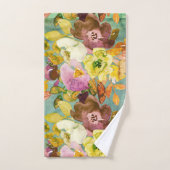 Bloemen  kleuren bad handdoek (Handdoek)
